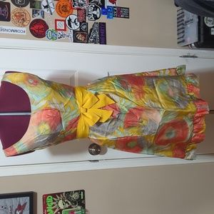 Vintage | Jeunesse New York Sleeveless Ruffle-bottom Dress